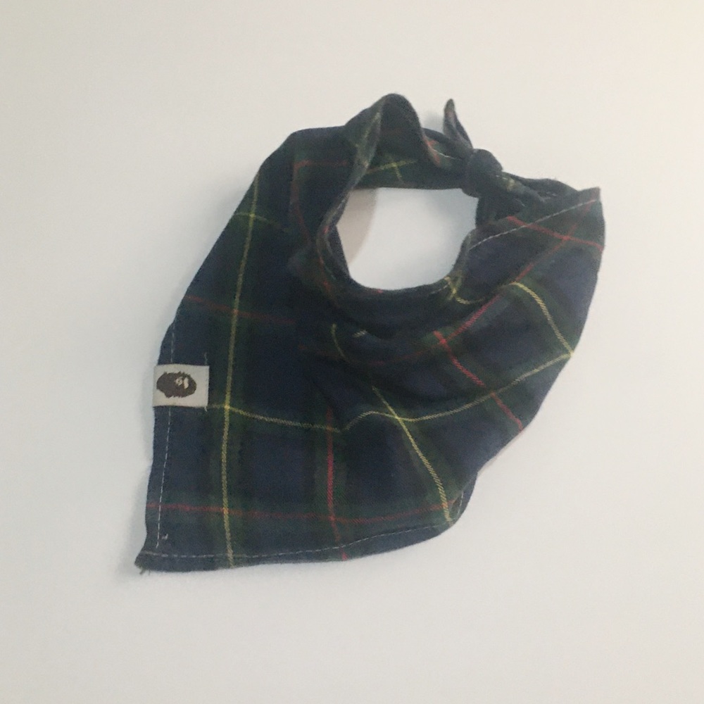 Bape And Ape Plaid Handkerchief